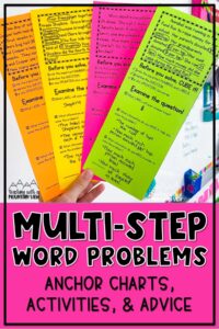 Over the years, I've come up with a few different ideas, anchor charts, and activities for helping students master solving multi-step word problems!