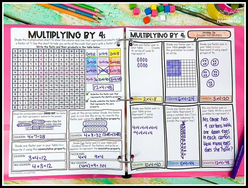 multiplication masters booklet