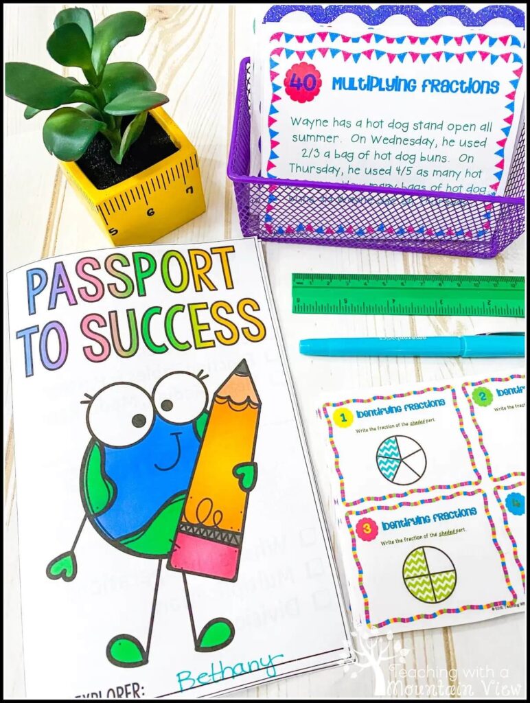 Test Prep Passport: Students get a passport of tasks they have to complete for a variety of different topics. I love this because you can totally differentiate it. I usually end up with multiple different passports because students have different needs. You can grab the FREE, mostly editable passport in this post. 