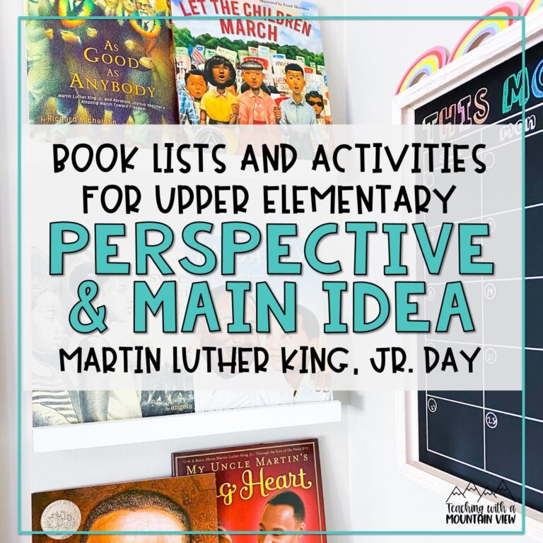 Martin Luther King, Jr. Activities: Teaching Perspective and Main Idea