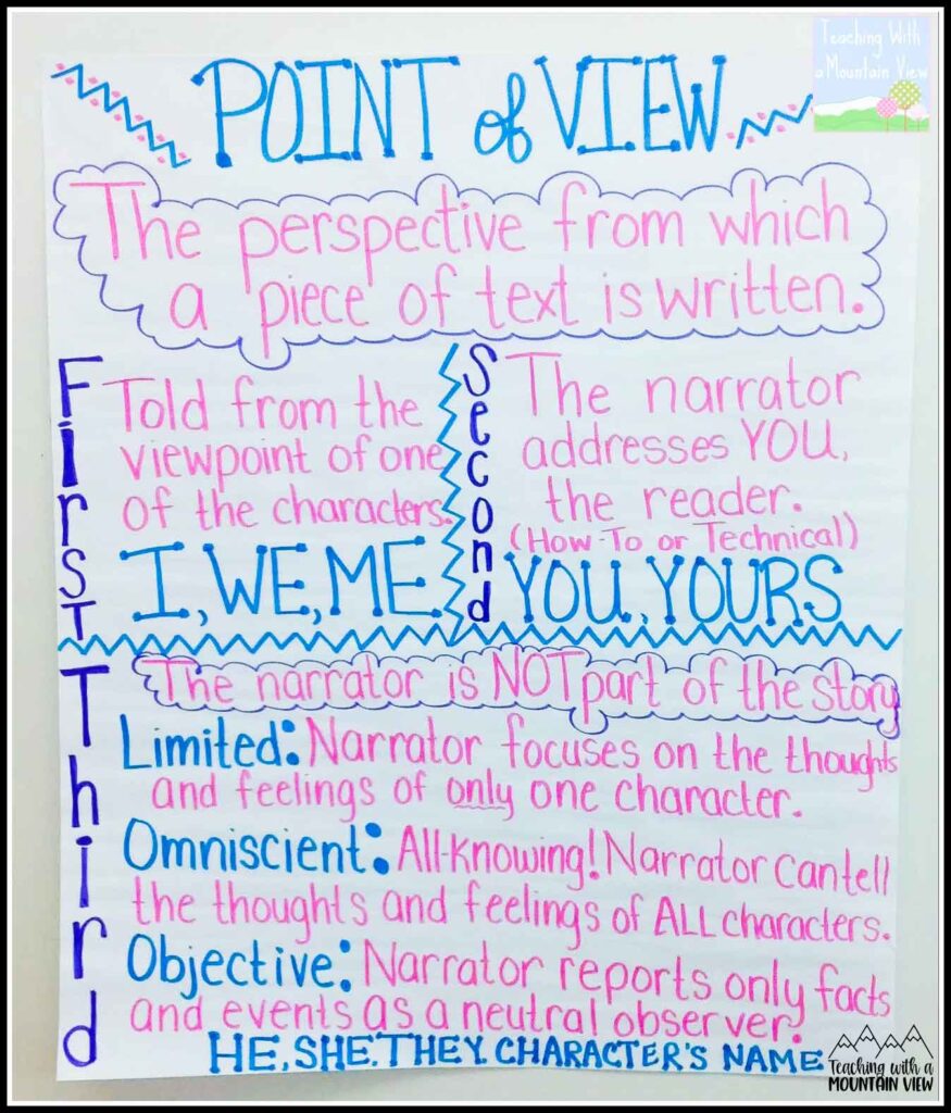 point of view literacy teacher observation lesson