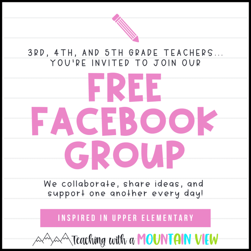 free upper elementary facebook group for 3rd, 4th, 5th grades