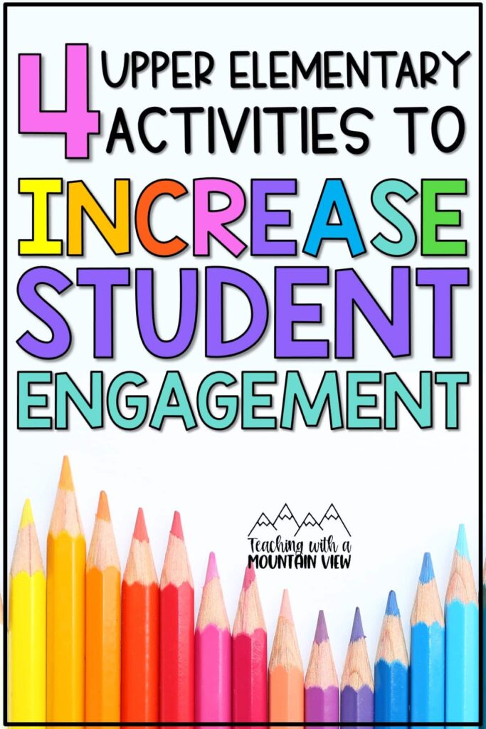 Simple upper elementary activities, lesson ideas, and book suggestions you can use to increase student engagement mid-year.