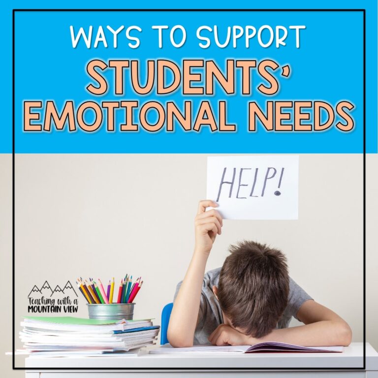Ways to Support Students’ Emotional Needs in the Classroom