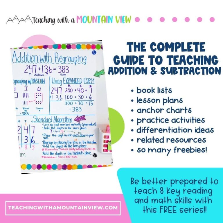 This FREE GUIDE has numerous ways to extend teaching addition and subtraction skills with upper elementary students.