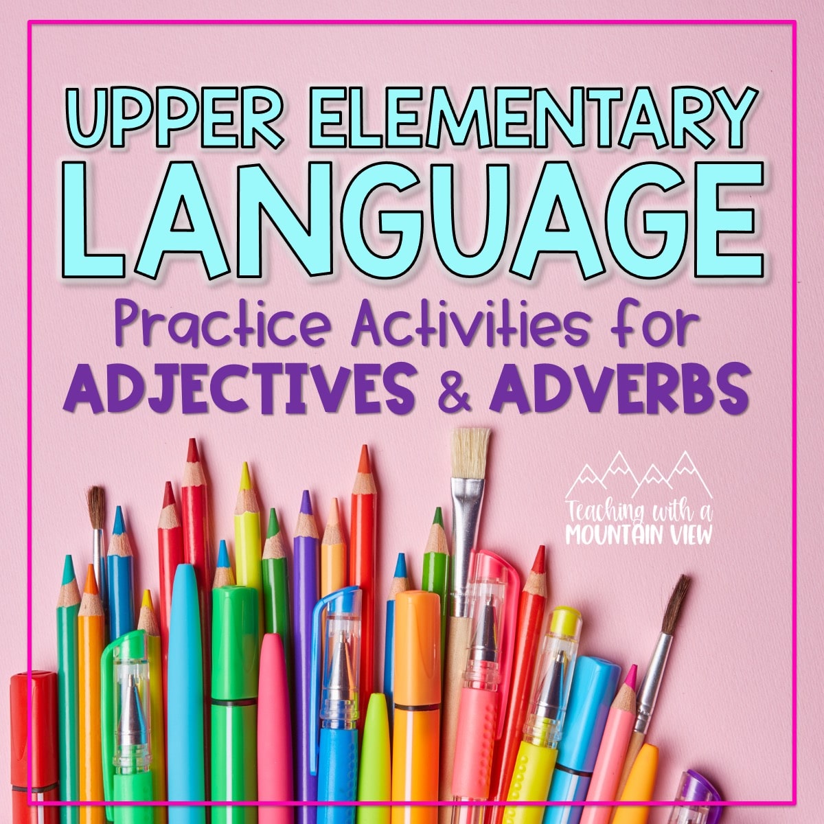 This post includes an anchor chart and practice activities for teaching adjectives and adverbs in upper elementary.