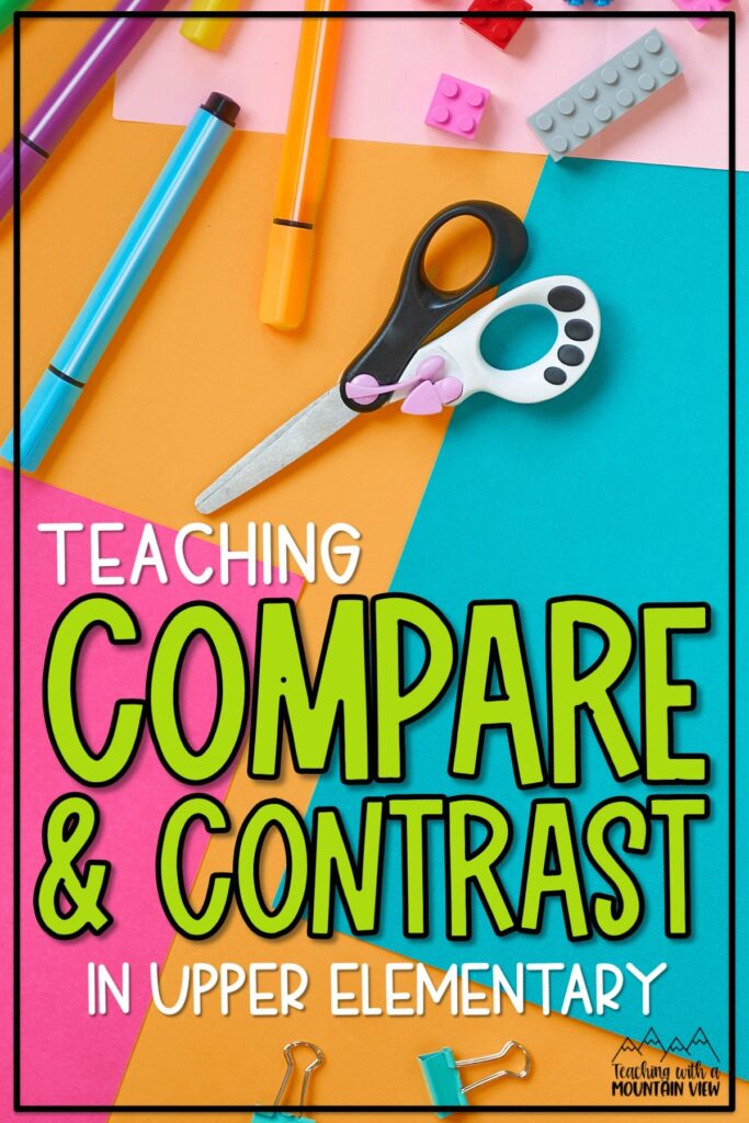 Teaching compare and contrast in upper elementary is simple and fun with this picture book and accompanying activities.