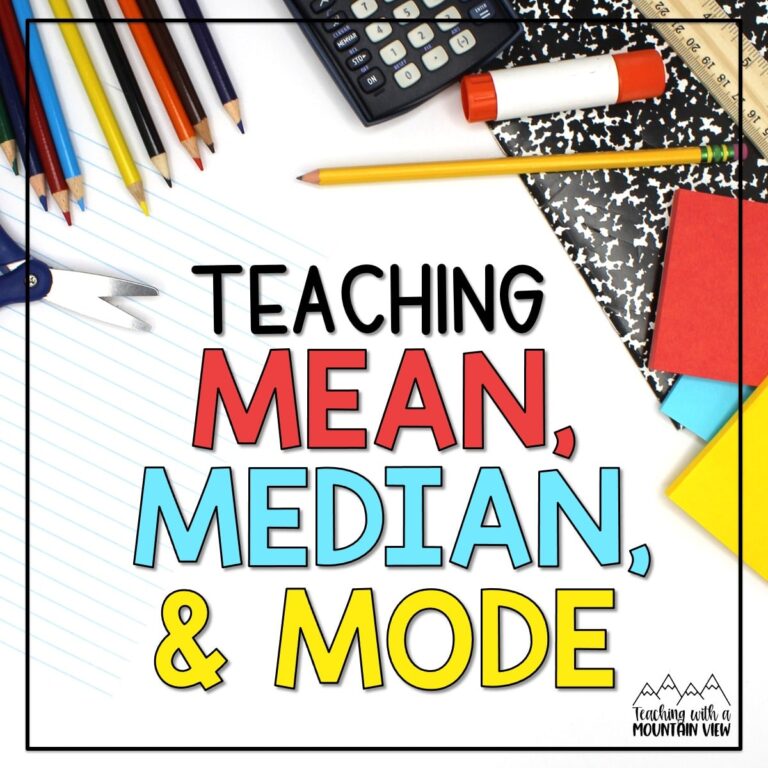 Activities For Teaching Mean, Median, and Mode￼