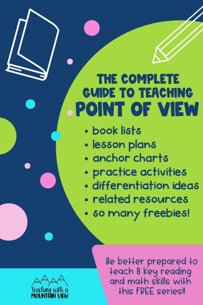 You can use this FREE resource to help cover all of key standards when teaching point of view and perspective in upper elementary.