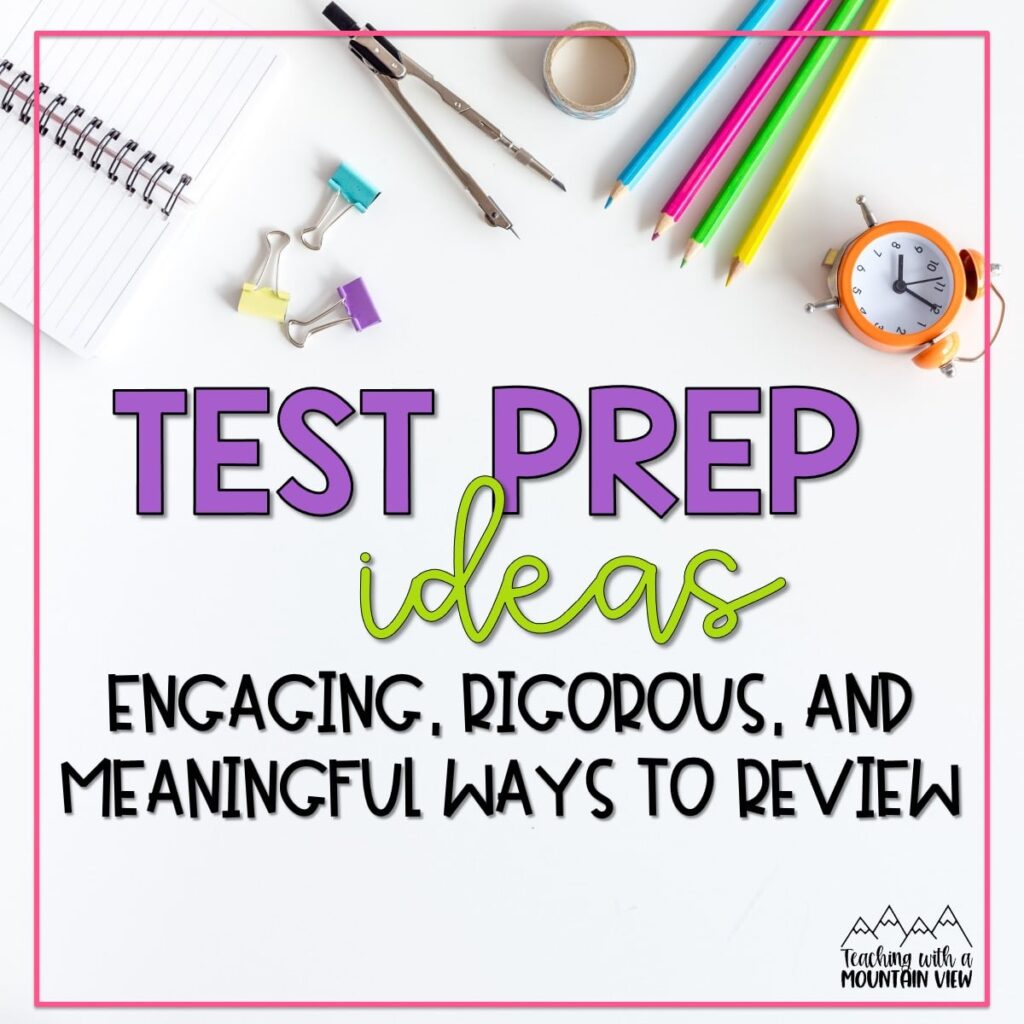 test prep review ideas upper elementary
