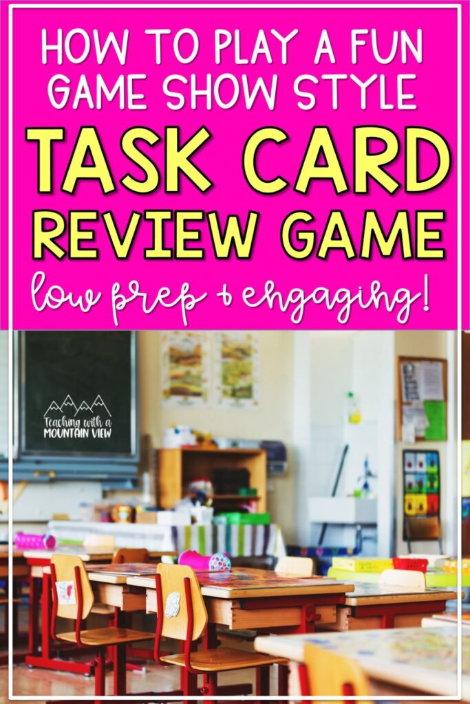 Learn to play this Jeopardy-style whole class review game. It works with any task cards and is easy to set up too!