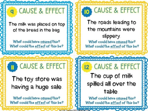 Cause and Effect Task Cards 1