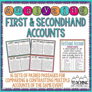 Analyzing Firsthand and Secondhand Accounts