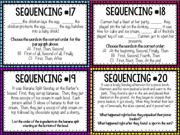 Sequencing Task Cards 2