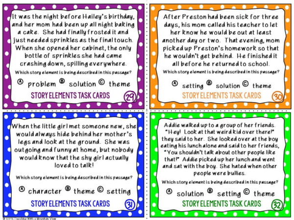Story elements task card 2