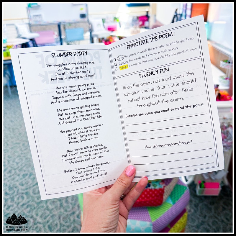 Teach poetry in upper elementary with this poem of the week resource that practices fluency, comprehension, and annotating.