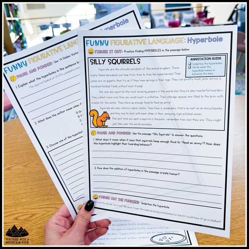 Funny figurative language worksheets make teaching figurative language more engaging, rigorous, and of course, low-prep for you!
