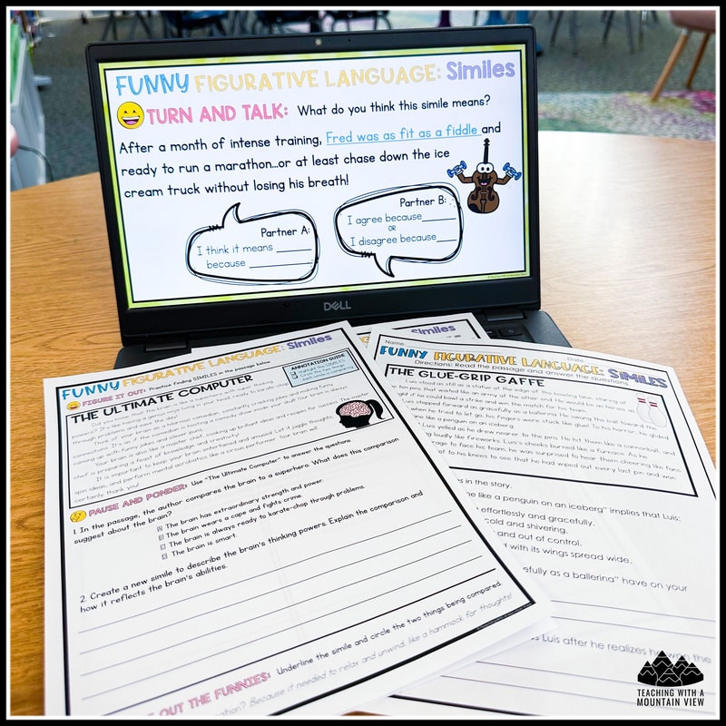 Funny figurative language slides make teaching figurative language more engaging, rigorous, and of course, low-prep for you!