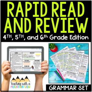 Rapid Read and Review 4th 5th 6th Grammar