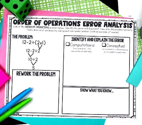 Order of Operations Error Analysis