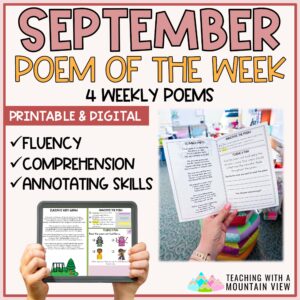 September Poem of the Week | Fluency and Comprehension