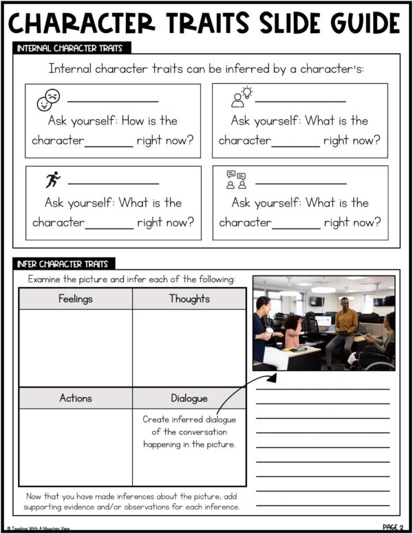 Character Traits Reading Lesson Slideshow and Lessons Slide Guide scaled