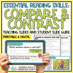 Compare and Contrast Reading Lesson Slideshow and Lessons COVER