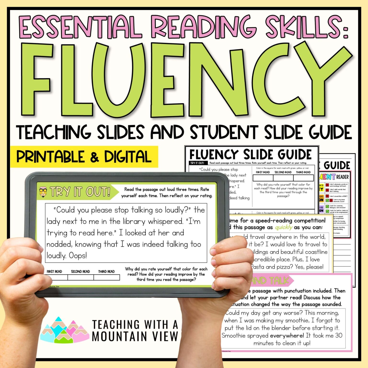 Fluency Reading Lesson | Slideshow and Lessons - Teaching with a ...