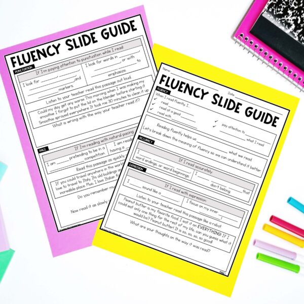 Fluency Reading Lesson Slideshow and Lessons Printable Mock Up