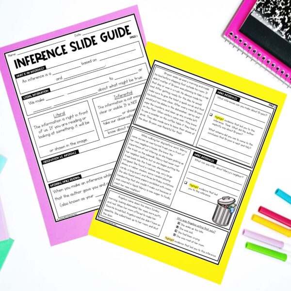 Inference Reading Lesson Slideshow and Lessons for Inferencing Mock Up