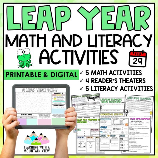 Leap Year Literacy and Math Cover