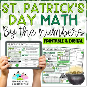 St. Patricks Day Math By the Numbers Cover