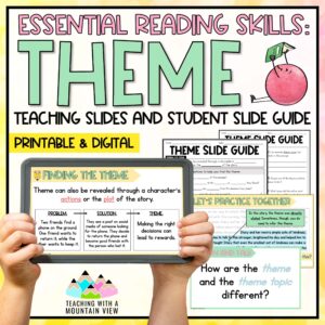 Theme Reading Lesson Slideshow and Lessons Cover