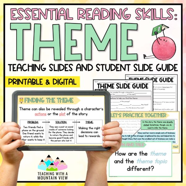 Theme Reading Lesson Slideshow and Lessons Cover
