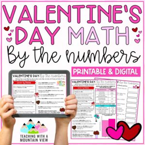 Valentines Day Math By the Numbers Cover