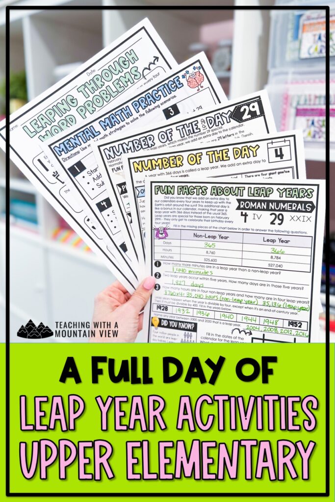 This Leap Year Activities Bundle challenges 3rd, 4th, and 5th grade students to think critically and apply their new knowledge about Leap Year. 