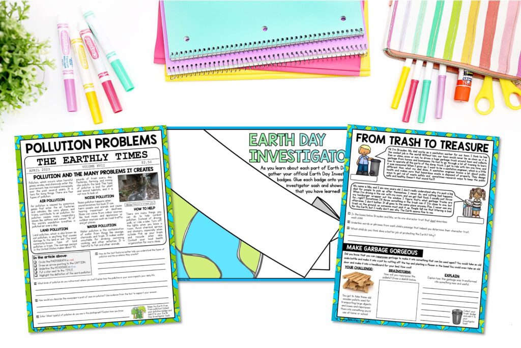 Earth Day Reading activity 