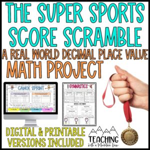 Decimal Place Value Math Project COVER