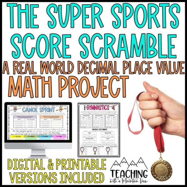 Decimal Place Value Math Project COVER scaled
