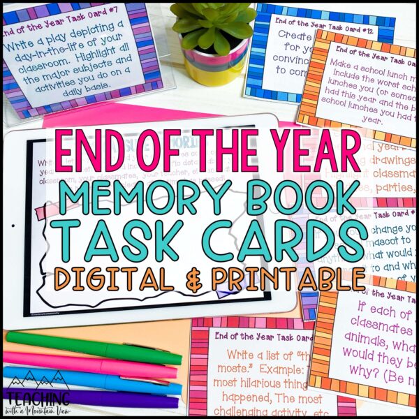 End of the year Memory Task Cards Square Cover scaled