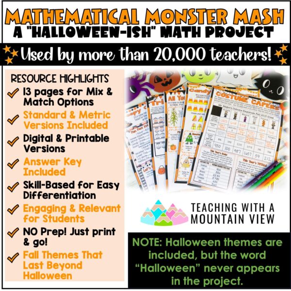 Halloween Math Project Thumbnail1