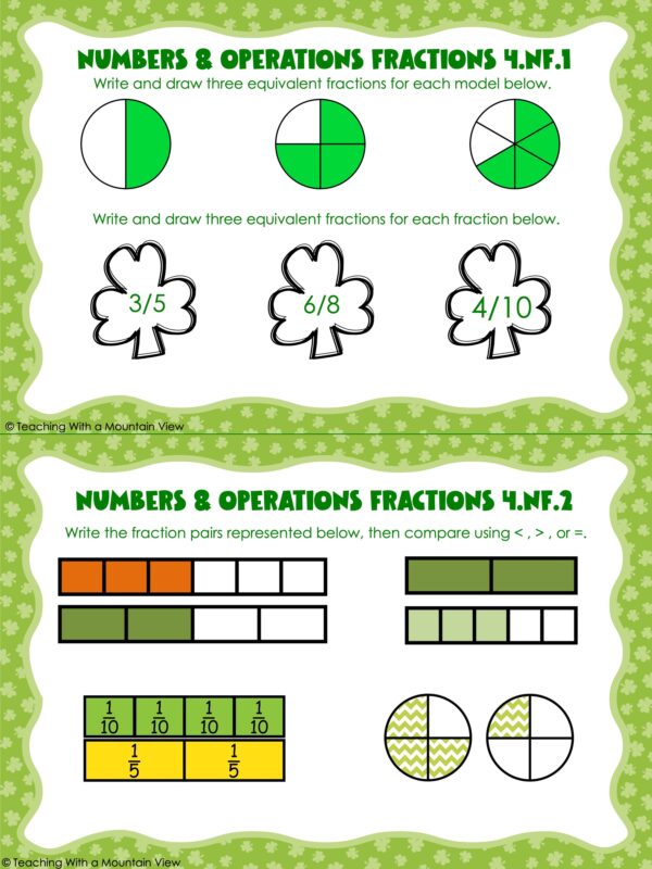 March 4th Math Task Cards CCSS1 scaled