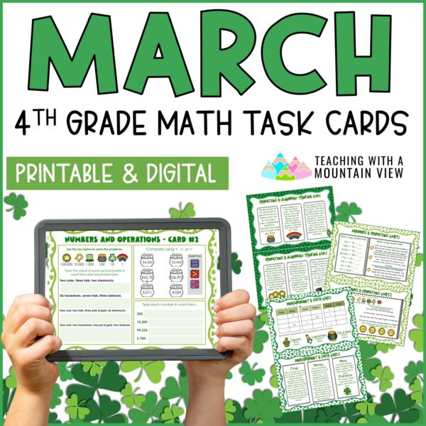 March 4th grade task cards Cover scaled