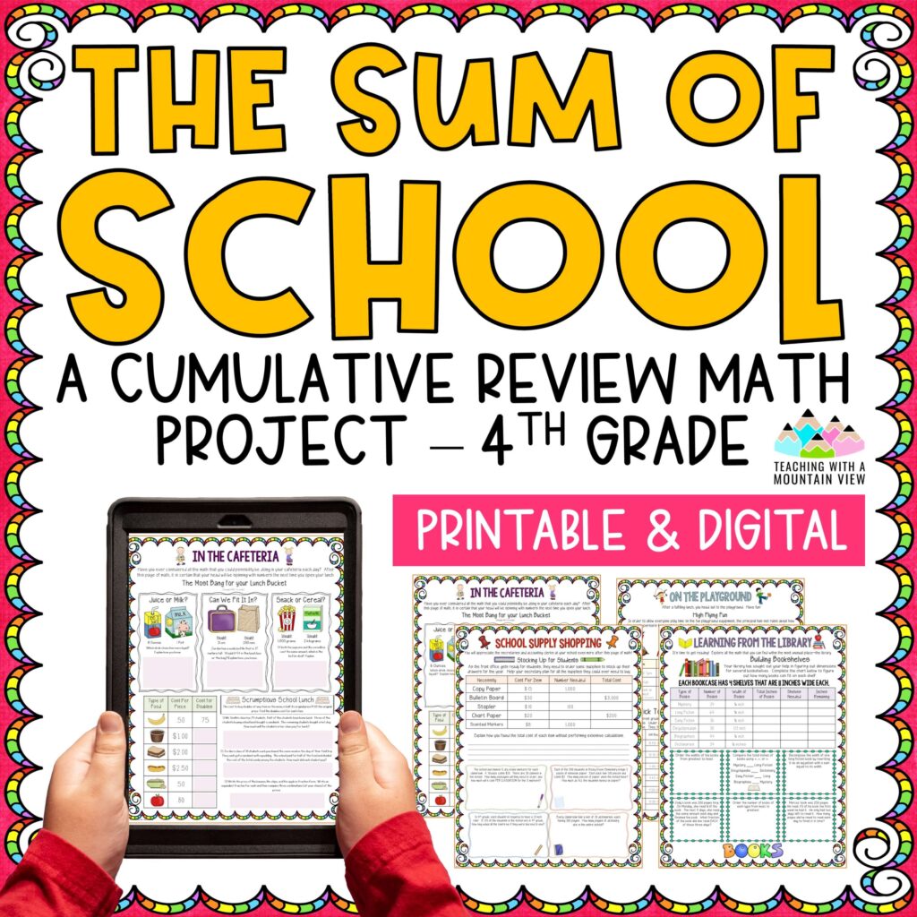 Math Test Prep Project Square Cover 4th