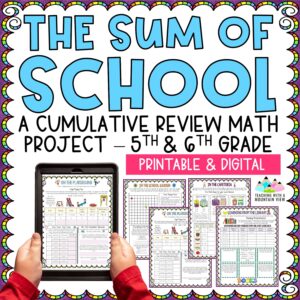 Math Test Prep Project Square Cover 5th and 6th Grade