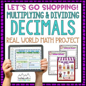 Multiply Divide Decimals Project Cover