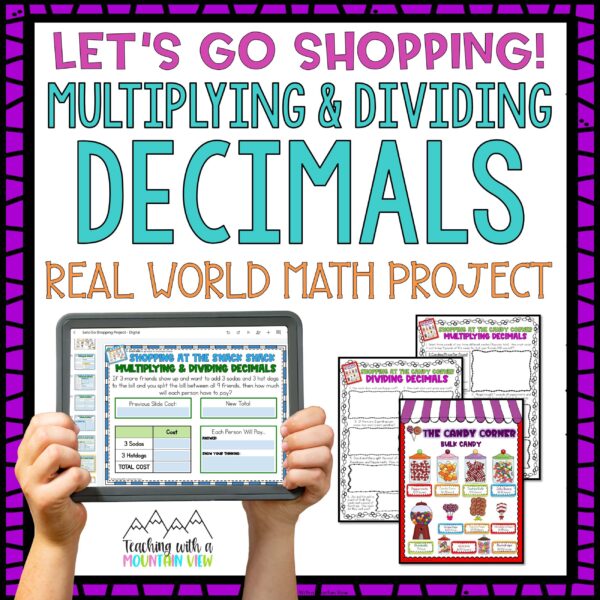 Multiply Divide Decimals Project Cover scaled