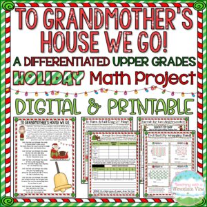 Square Cover To Grandmothers House We Go Christmas Math Project