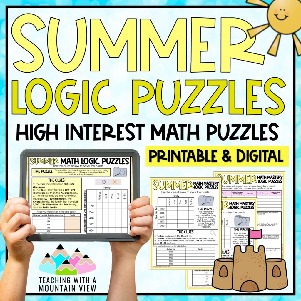 Math Logic Puzzles Archives Teaching With A Mountain View