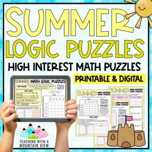 Summer Seasonal Logic Puzzle COVER